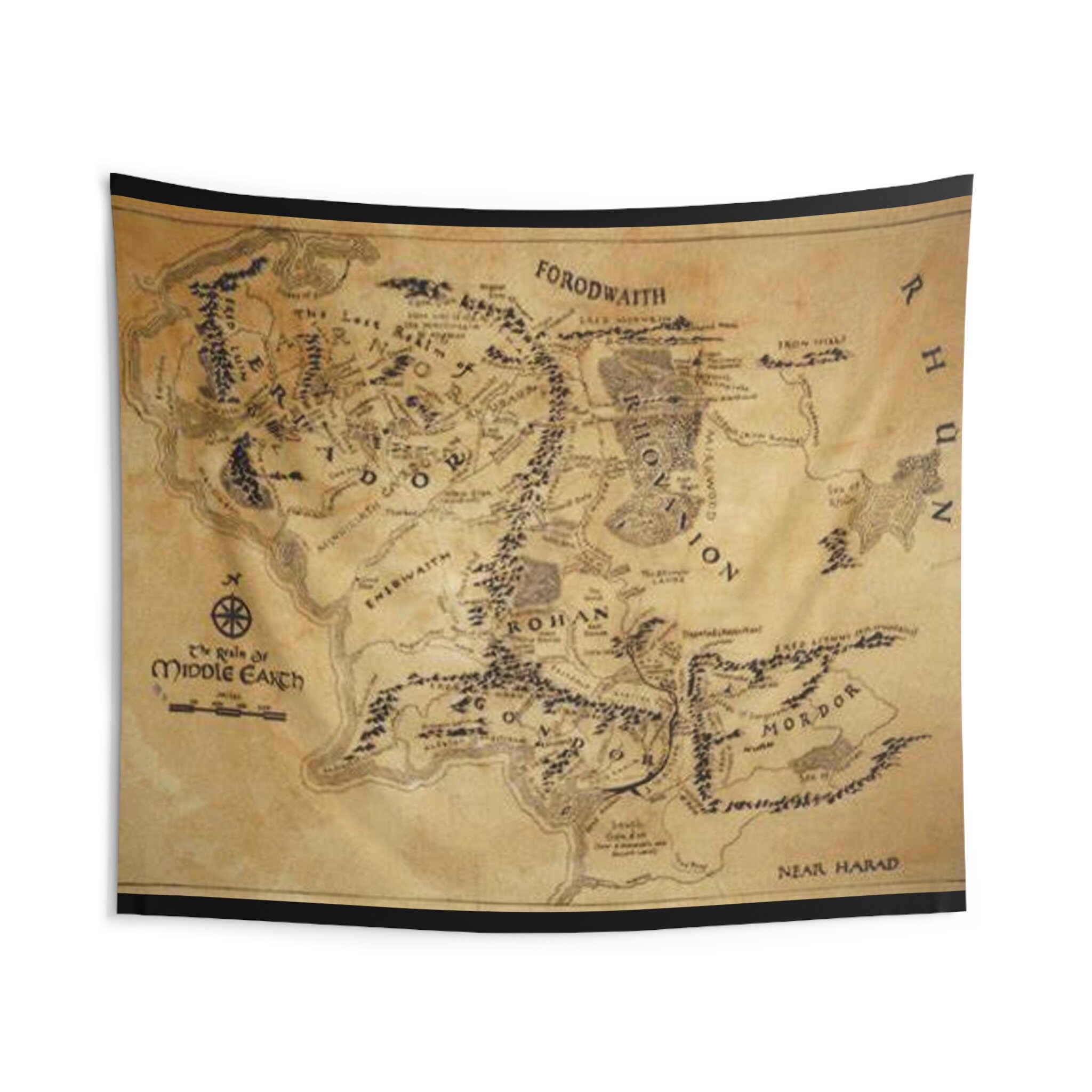 Middle Earth Map Tapestries - Etsy