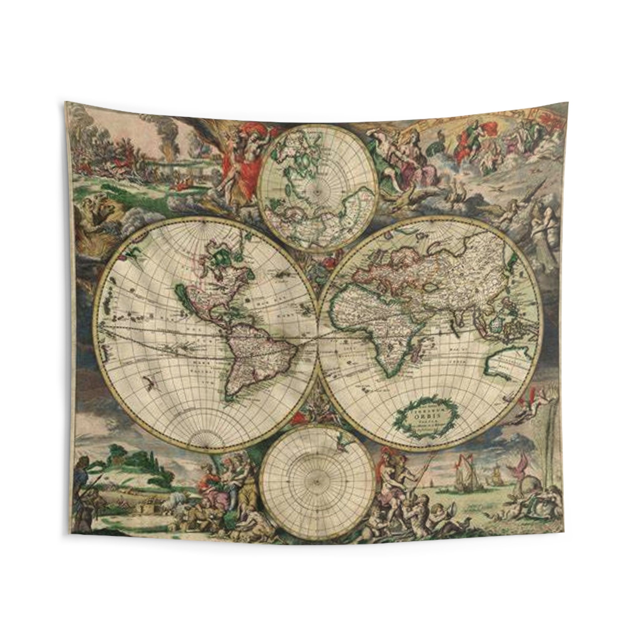 World Map Tapestries Etsy Canada
