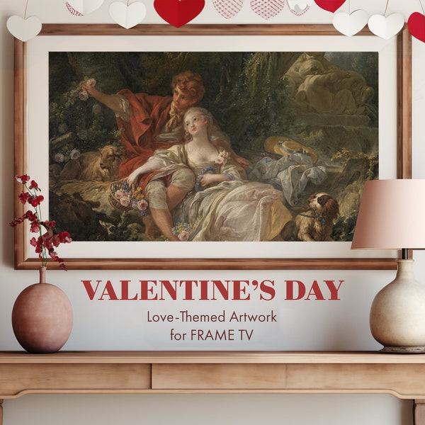 Valentine's Day Decor Frame TV Digital Art | Samsung Frame TV 4k Instant Download | François Boucher Rococo Renaissance Oil Painting