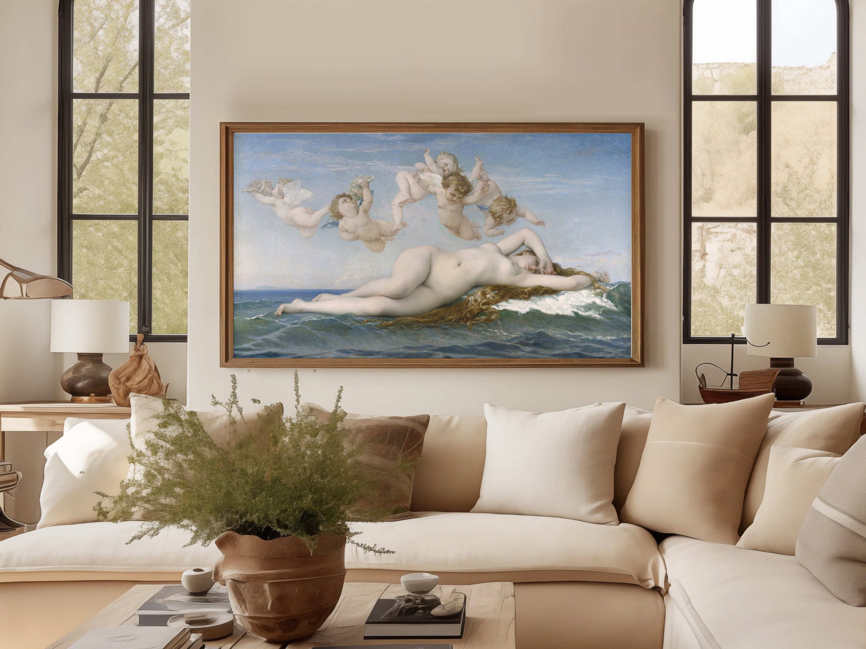 大型額縁　ヴィーナスの誕生　アレクサンドル・カバネル　美術品　インテリア　絵画 Cabanel venus - Etsy 日本