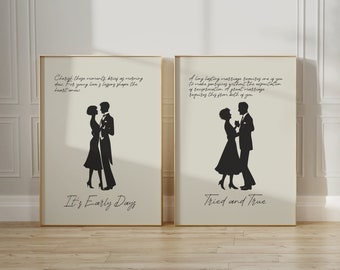 Dancing Through the Years Poster | Dancing Poster | Home Decor| Vintage Art| Text Poster |Black white poster