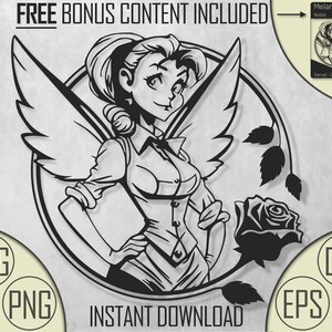 Fairy SVG |Fairy |0013 |SVG |Cut File Clipart Vector Digital Dxf Png Eps