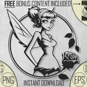 Fairy SVG |Fairy |0001 |SVG |Cut File Clipart Vector Digital Dxf Png Eps
