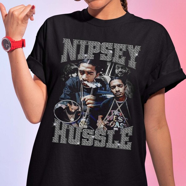 Nipsey Hussle RIP T Shirt Oversized Boxy Bootleg Vintage Rap Tee