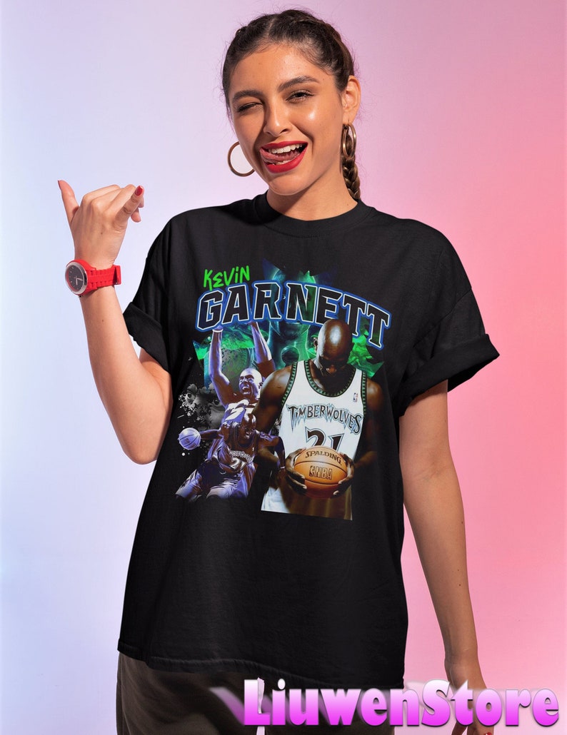 Kevin Garnett Shirt, Gift Merchandise Vintage Bootleg, Basketball ...