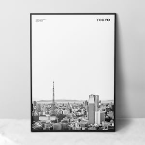 Tokyo Print Black and White, Tokyo Poster, Tokyo Wall Art, Tokyo Photo, Japan Print