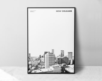 New Orleans Print Black and White, New Orleans Poster, New Orleans Wall Art, New Orleans Photo, Louisiana Print