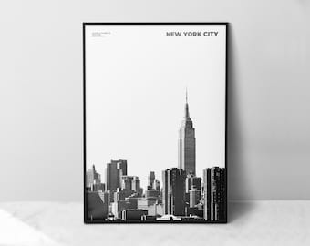 New York City Print Black and White, New York City Poster, New York City Wall Art, New York City Photo, New York Print