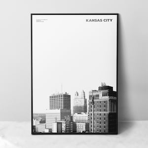 Kansas City Print Black and White, Kansas City Poster, Kansas City Wall Art, Kansas City Photo, Missouri Print