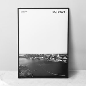 San Diego Print Black and White, San Diego Poster, San Diego Wall Art, San Diego Photo, California Print