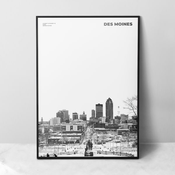 Des Moines Poster Etsy