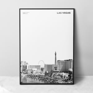 Las Vegas Poster schwarz weiß, Las Vegas Poster, Las Vegas Wandkunst, Las Vegas Foto, Nevada Druck