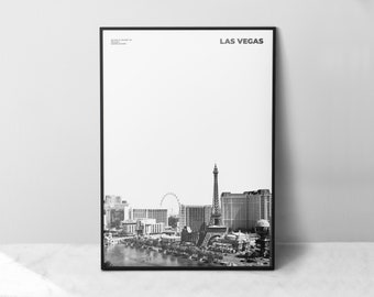Las Vegas Print Black and White, Las Vegas Poster, Las Vegas Wall Art, Las Vegas Photo, Nevada Print