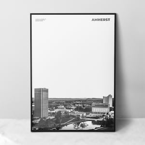 Amherst Print Black and White, Amherst Poster, Amherst Wall Art, Amherst Photo, Massachusetts Print