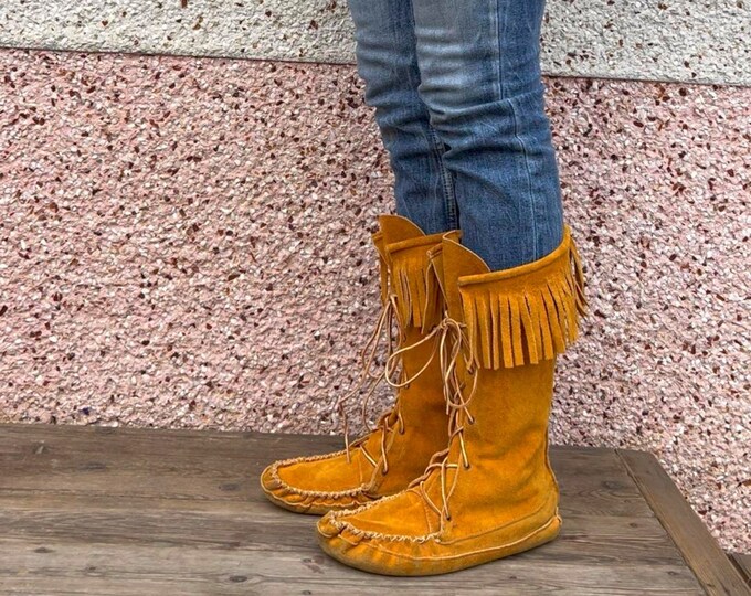 tan leather moccasins ladies