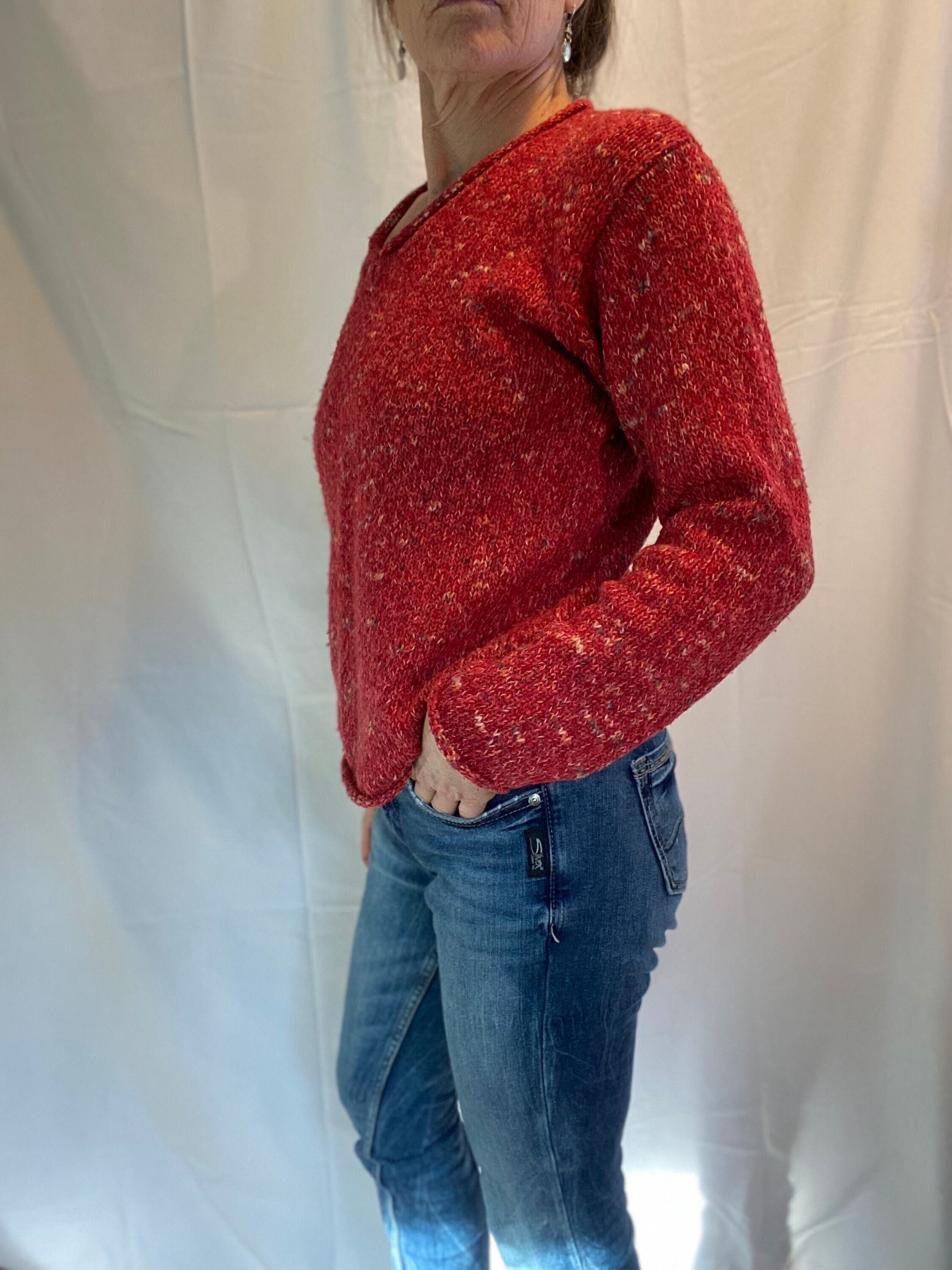 Red Vintage Cotton Ginny Sweater Etsy Canada