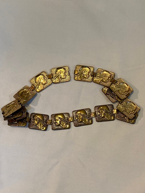 Vintage Gold Pirate Belt, 29” Long, Simple Hook C… - image 1