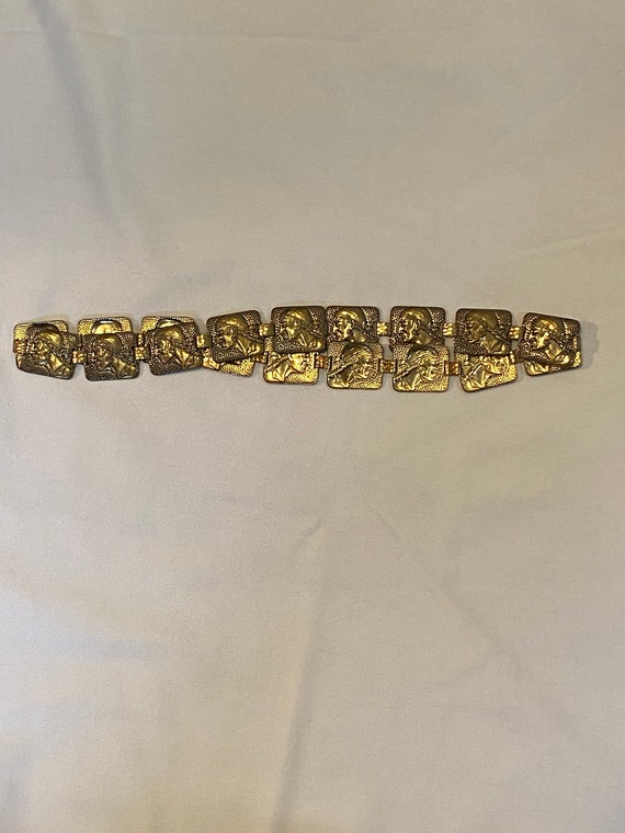 Vintage Gold Pirate Belt, 29” Long, Simple Hook C… - image 7