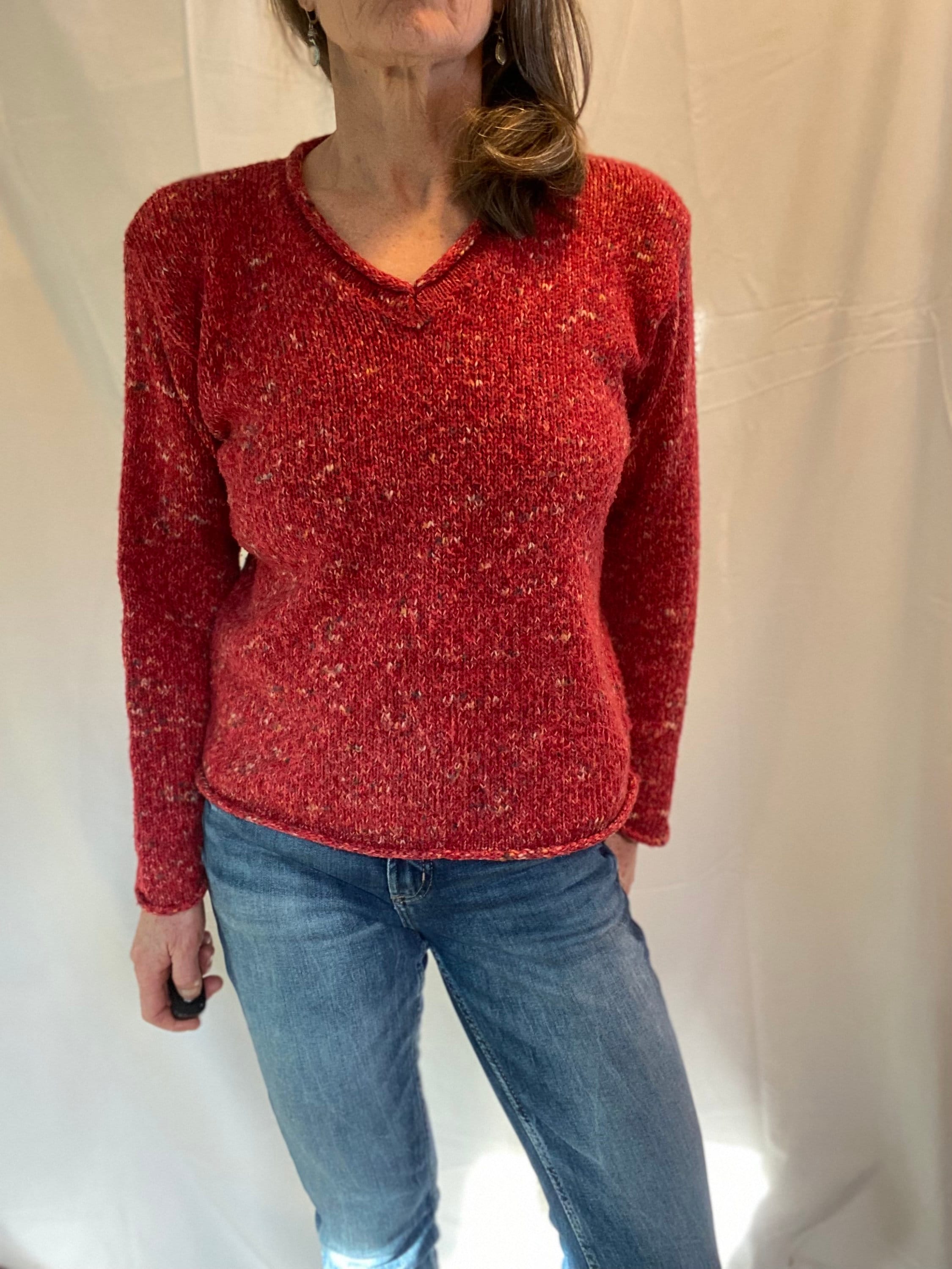 Red Vintage Cotton Ginny Sweater Etsy Canada