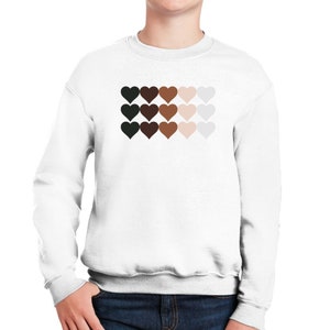 Ombre Hearts (Skin tones) Youth Heavy Blend Sweatshirt