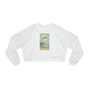 Il gatto dei tarocchi della pagnotta. Pullover corto in pile da donna. Felpa per gatti, divertente felpa per gatti, regalo per gli amanti dei gatti, camicia per gatti carina, regalo per il proprietario del gatto immagine 5