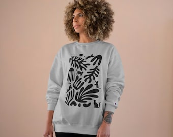 Abstract Cat. Champion Sweatshirt. Cat sweater, funny cat sweatshirt, cat lover gift, cute cat sweater, cat owner gift