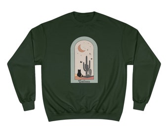 Catcus. Champion Sweatshirt. Cat shirt, Cactus cat sweatshirt, cat lover gift, cute cactus cat sweatshirt, cat owner gift