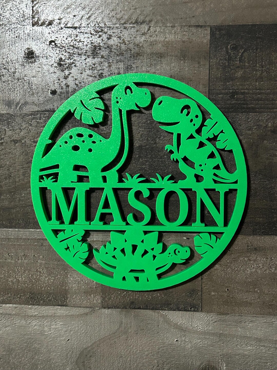 Personalized 3D Printed Dinosaur Name Sign – Nursery Wall Decor - Etsy