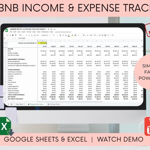 SIMPLEST AIRBNB Rental & Expense Tracker - EASY | Rental Bookkeeping | Airbnb Tracking Spreadsheet | Google Sheets | Micrsoft Excel