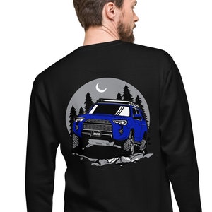 Nautical Blue Toyota 4Runner TRD on Premium Unisex Sweatshirt Back Print Men Woman Male Female 5th gen
