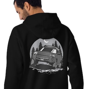 Magnetic Gray Metallic MGM Toyota 4Runner TRD on Premium Unisex Hoodie Back Print Men Woman Male Female