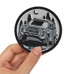 Silver 4Runner Embroidered Patch - 3Inch Diameter - 4wheeling - off road - TRD - Patches - Unique - TOYOTA