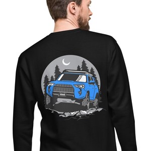 Cavalry Blue Toyota 4Runner TRD on Premium Unisex Sweatshirt Back Print Men Woman Male Female 5th gen