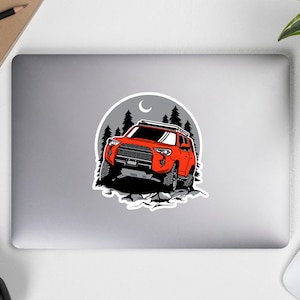 Solar Octane - Toyota 4runner - Vinyl Bubble Free Sticker - 5th gen - TRD - 4x4 - off Road - hohe Qualität - langlebig - Rot- Orange