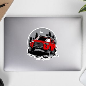 Barcelona Red Toyota 4runner Vinyl Bubble Free Sticker - 5th gen - TRD - 4x4 - off road - high quality - durable
