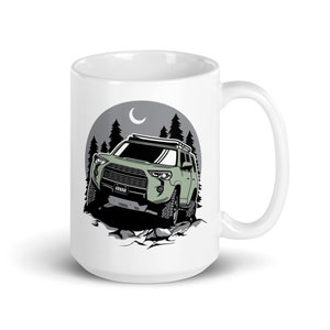 Lunar Rock Toyota 4Runner - Gray Green - Large Coffee Mug - 15oz - Coffee Lover - Overland - Wheeling - Camping - Great gift mom or dad