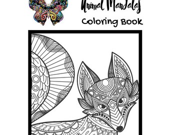 Animal Mandala 20 Page Coloring Book