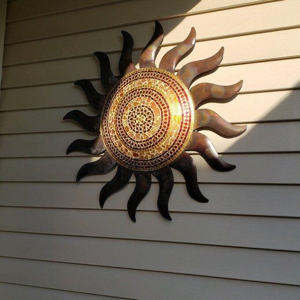Copper Sun Wall Art Etsy
