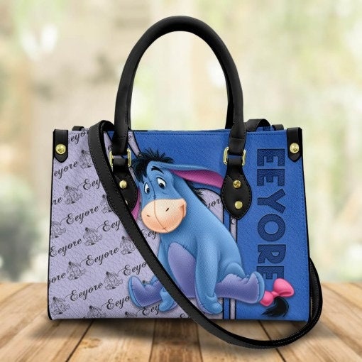 Disney Women's Eeyore Crossbody Passport Bag Travel Purse Winnie The Pooh Blue