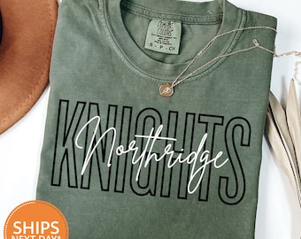 Custom Mascot Tshirt | Comfort Colors Personalized School Shirt | Custom Text Shirt | School Logo Tee | Team Mascot Shirt | School Tshirt