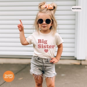 Big Sister Girls Shirt | Trendy Big Sis Toddler Shirt | Big Sister Tee | Pregnancy Announcement | Big Sister Gift | Promoted to Big Sister