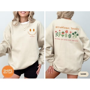 Occupational Therapy Sweatshirt | Funny OT Crewneck | Custom Name OT Hoodie | Personalized Occupational Therapist Gift OT Assistant Sweater