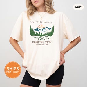 Custom Camping Crew 2025 Shirt | Personalized Family Camping Gift | Matching Camping Tees | Girls Camping Shirt | Family Vacation Trip Shirt