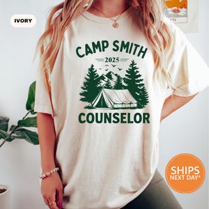 Custom Camp Counselor Shirt | Comfort Colors Personalized Camp Counselor Shirt | Custom Camping Shirts | Summer Camp Shirts | Camping Trip