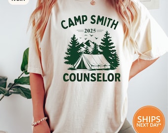 Custom Camp Counselor Shirt | Comfort Colors Personalized Camp Counselor Shirt | Custom Camping Shirts | Summer Camp Shirts | Camping Trip