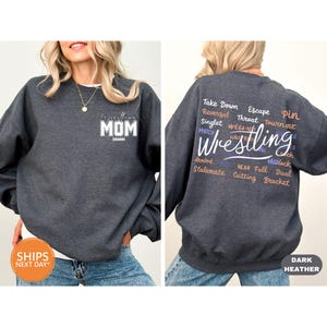 Custom Wrestling Sweatshirt | Wrestling Mom Crewneck | Wrestler Hoodie | Wrestling Sweater | Sports Mom Crewneck | Proud Wrestling Mom Shirt