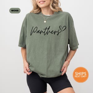 Custom Team Name with Heart T-Shirt | School Spirit Graphic Tee | Personalized Football Team Shirt | Custom School Shirt | School Mascot Tee