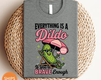 Raunchy Cucumber Shirt, Funny Adult Humor Inappropriate Womens Tee, Gag Gift