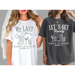 Nashville Bachelorette Shirts | Custom Last Rodeo Tshirt | Western Bridal Party | Cowgirl Bach | Country Bachelorette Party | Bridal Shower