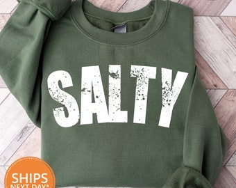 Salty Sweatshirt | Trendy Beach Crewneck | Beach Hoodie | Vacation Sweater | Summer Shirt | Funny Christian Sweatshirt | Matthew 5:13 Shirt